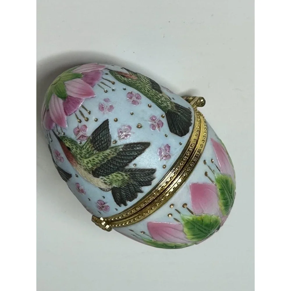 Hummingbird Egg Trinket Box Egg Shaped